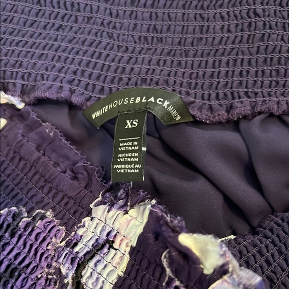 NWT White House Black Market Women’s Purple Floral Off-Shoulder Blouse Size XS - Picture 5 of 7